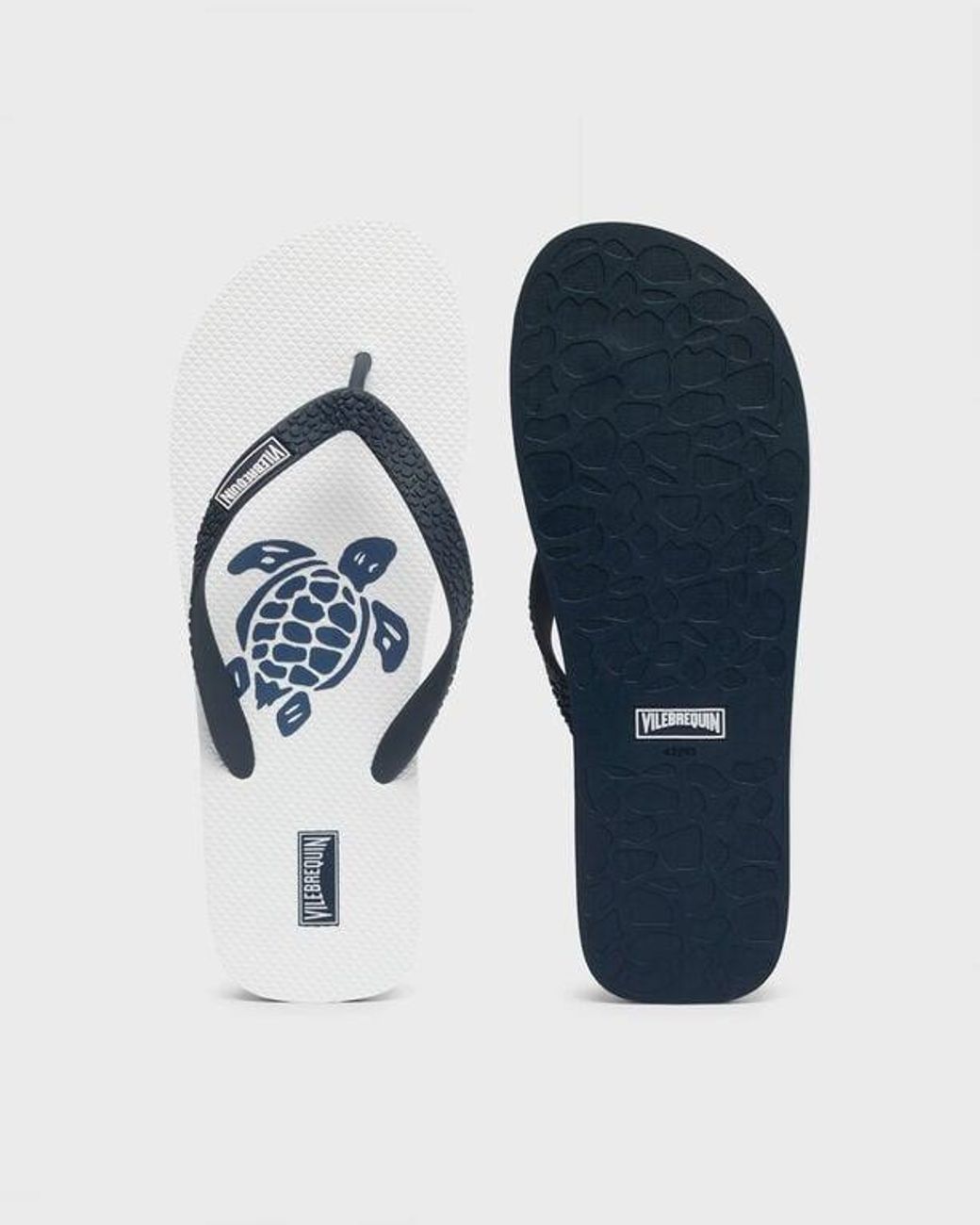 Vilebrequin Blue Beach Flip Flops Turtle for men