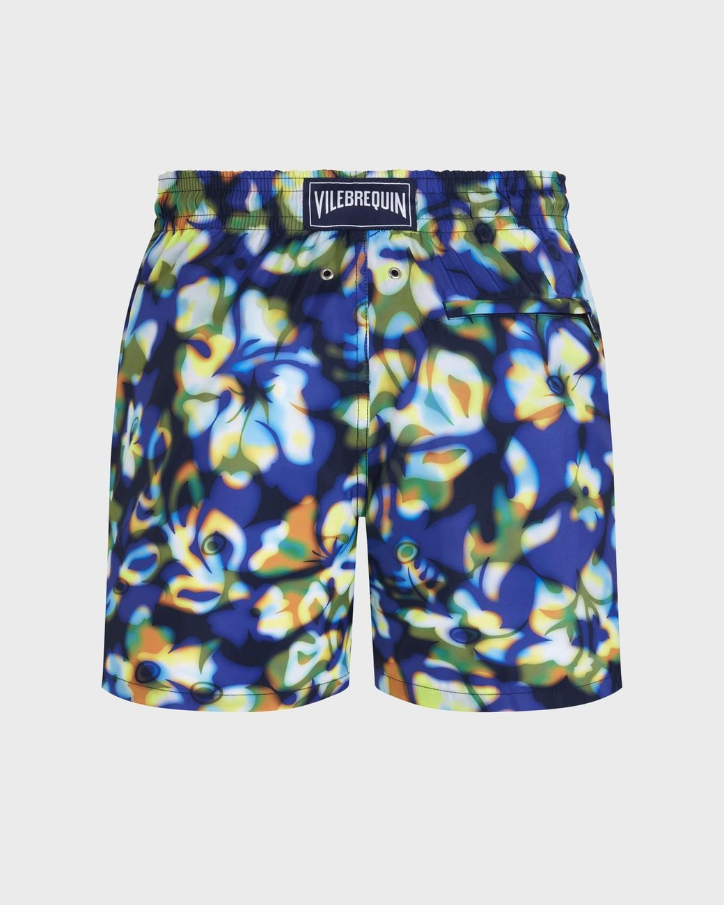 Vilebrequin Blue Ultra-Light And Packable Swim Shorts Frangipanier Trouble for men