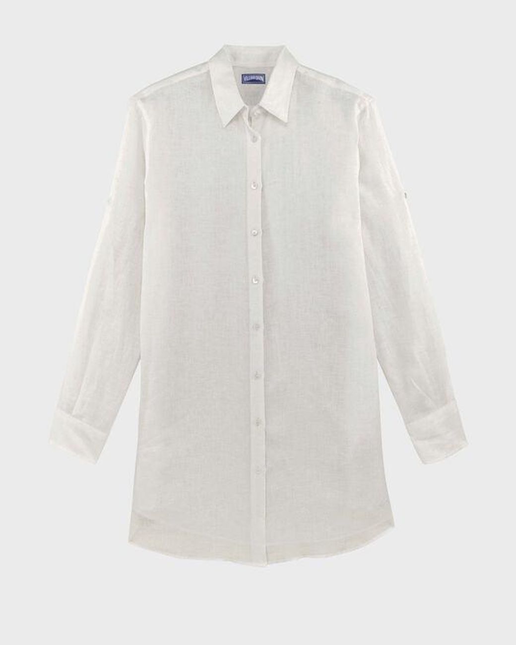 Robe Chemise En Lin Femme Unie Vilebrequin en coloris White