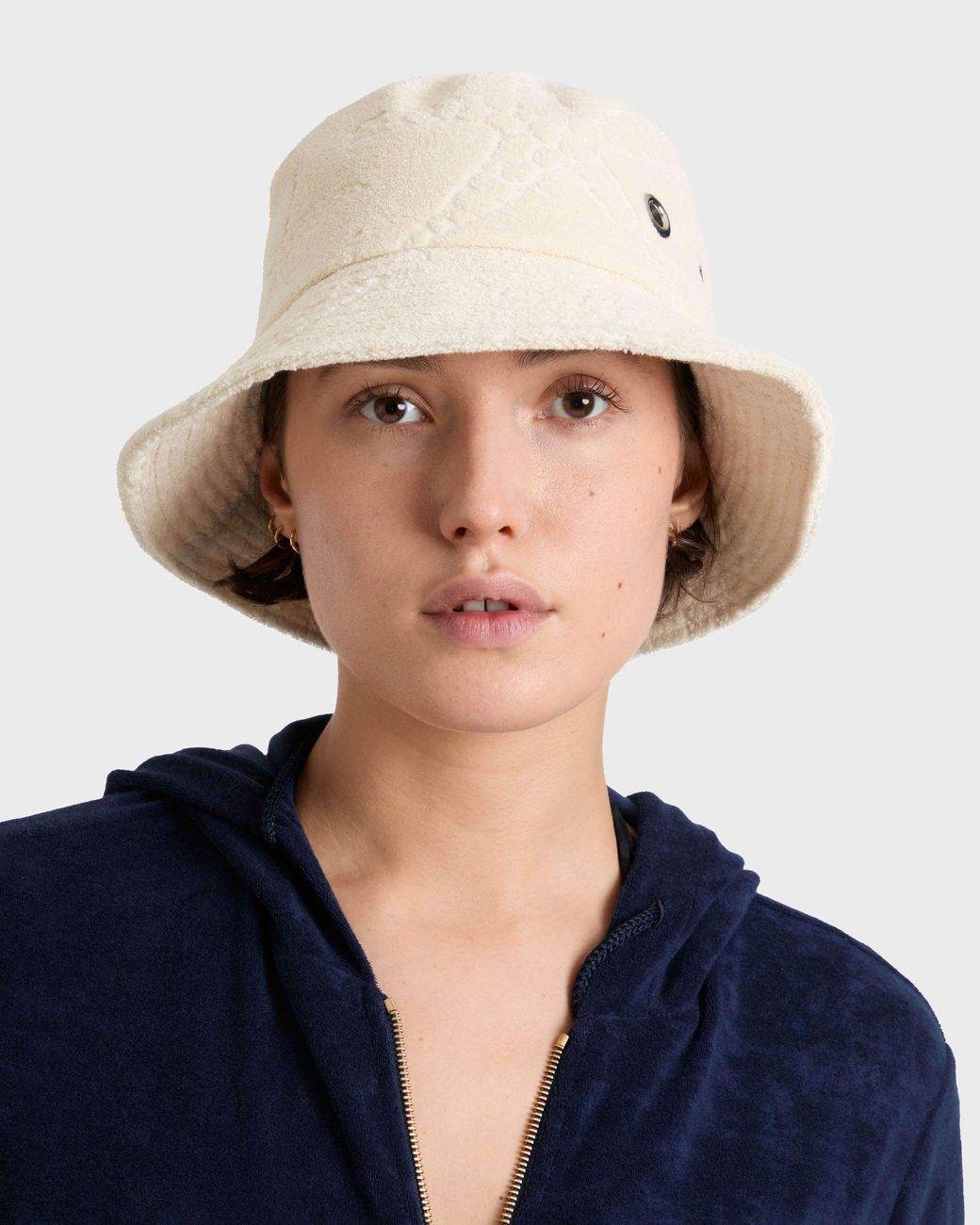 Vilebrequin Natural Terry Bucket Hat Starfish Jacquard