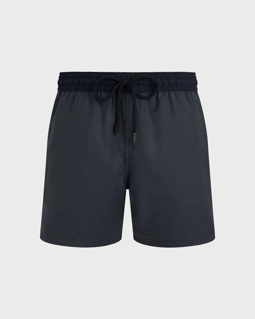 Vilebrequin Blue Wool Swim Shorts Micro Carreaux Tailoring for men