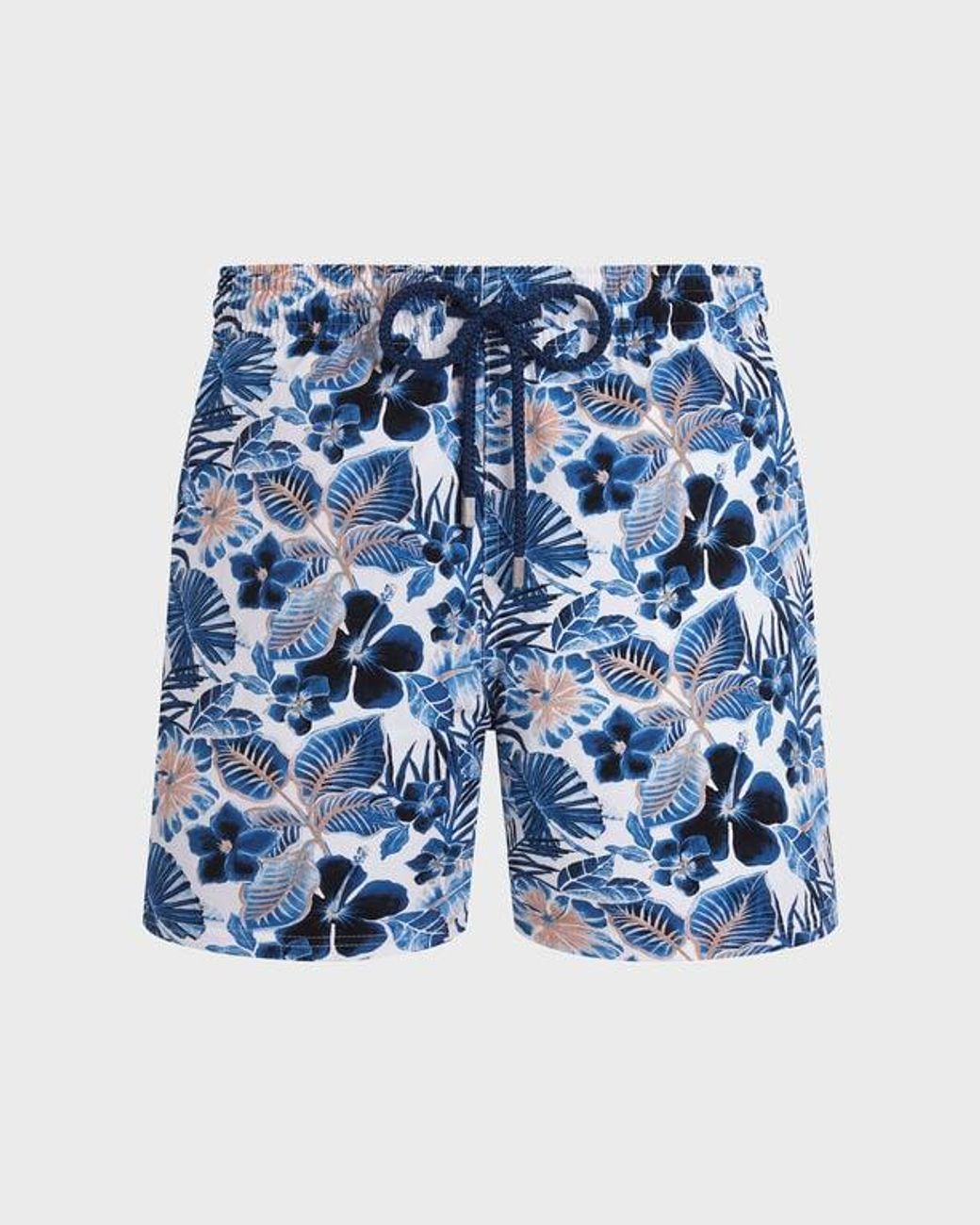 Vilebrequin Blue Stretch Short Swim Shorts Island Flowers for men