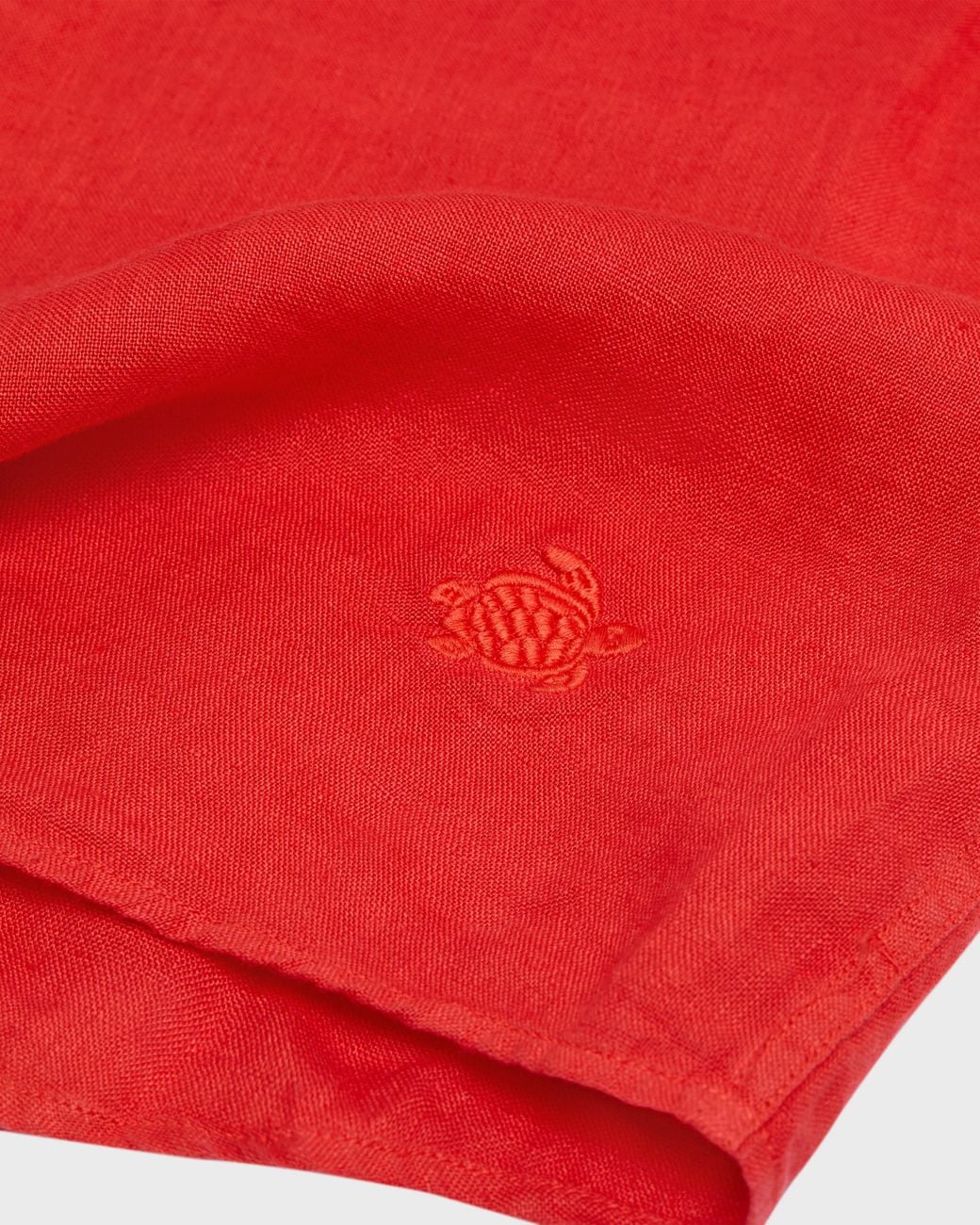 Vilebrequin Red Linen Shirt Solid for men