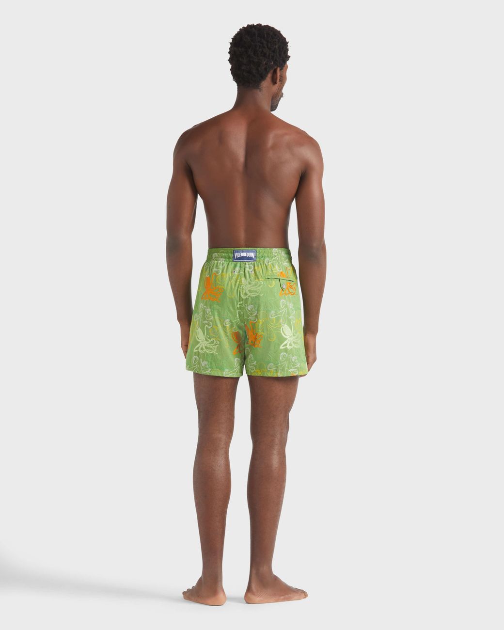Vilebrequin Green Swim Shorts Embroidered Octopussy for men