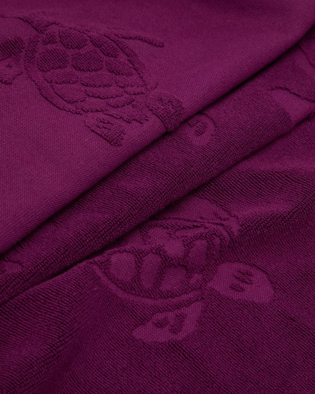 Vilebrequin Purple Beach Cotton Towel Turtles Jacquard