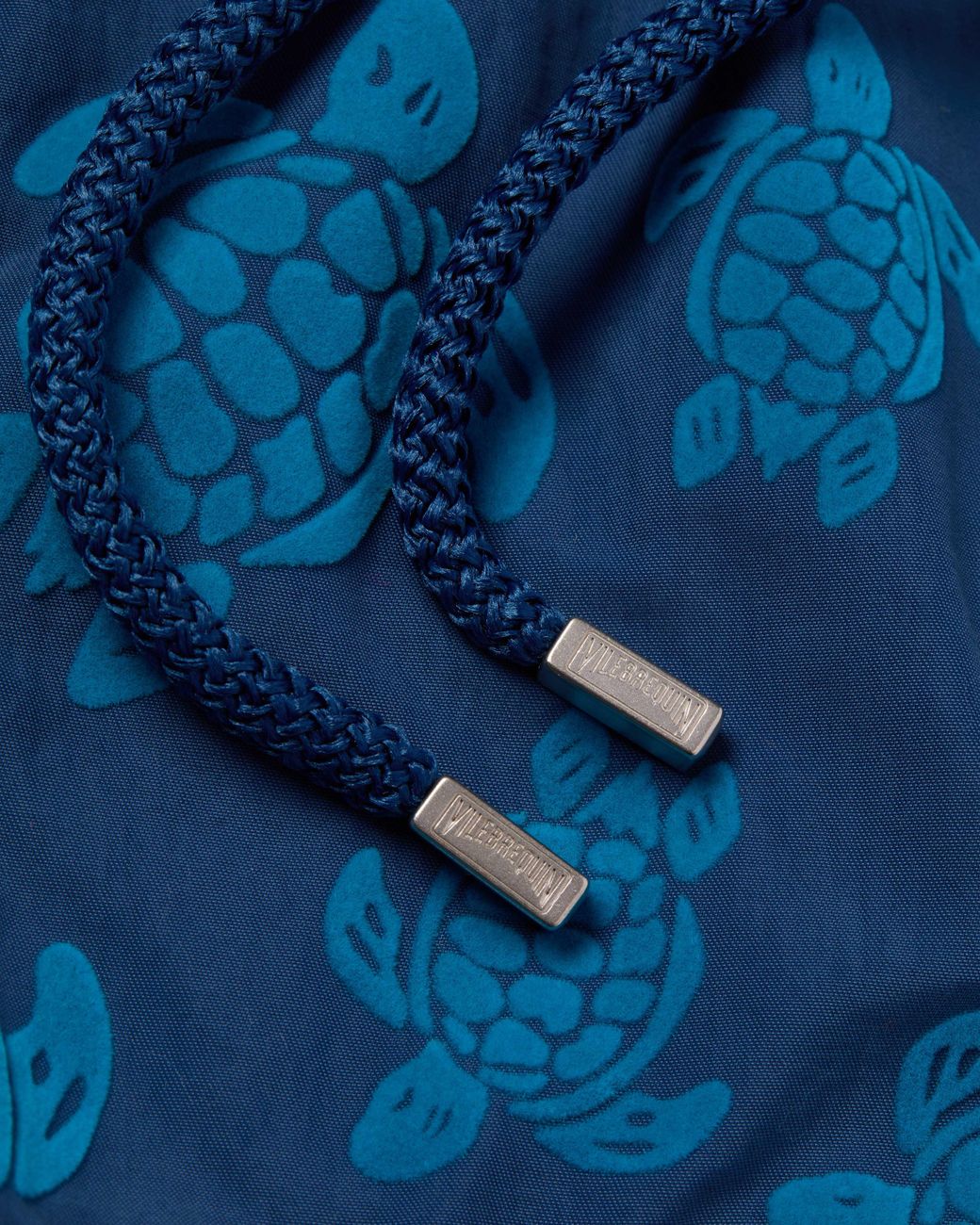Vilebrequin Blue Swim Shorts Flocked Ronde Des Tortues for men