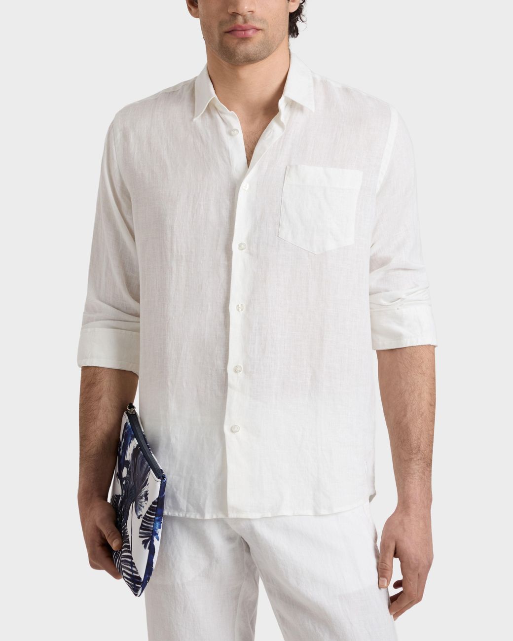 Chemise En Lin Homme Unie Vilebrequin pour homme en coloris White