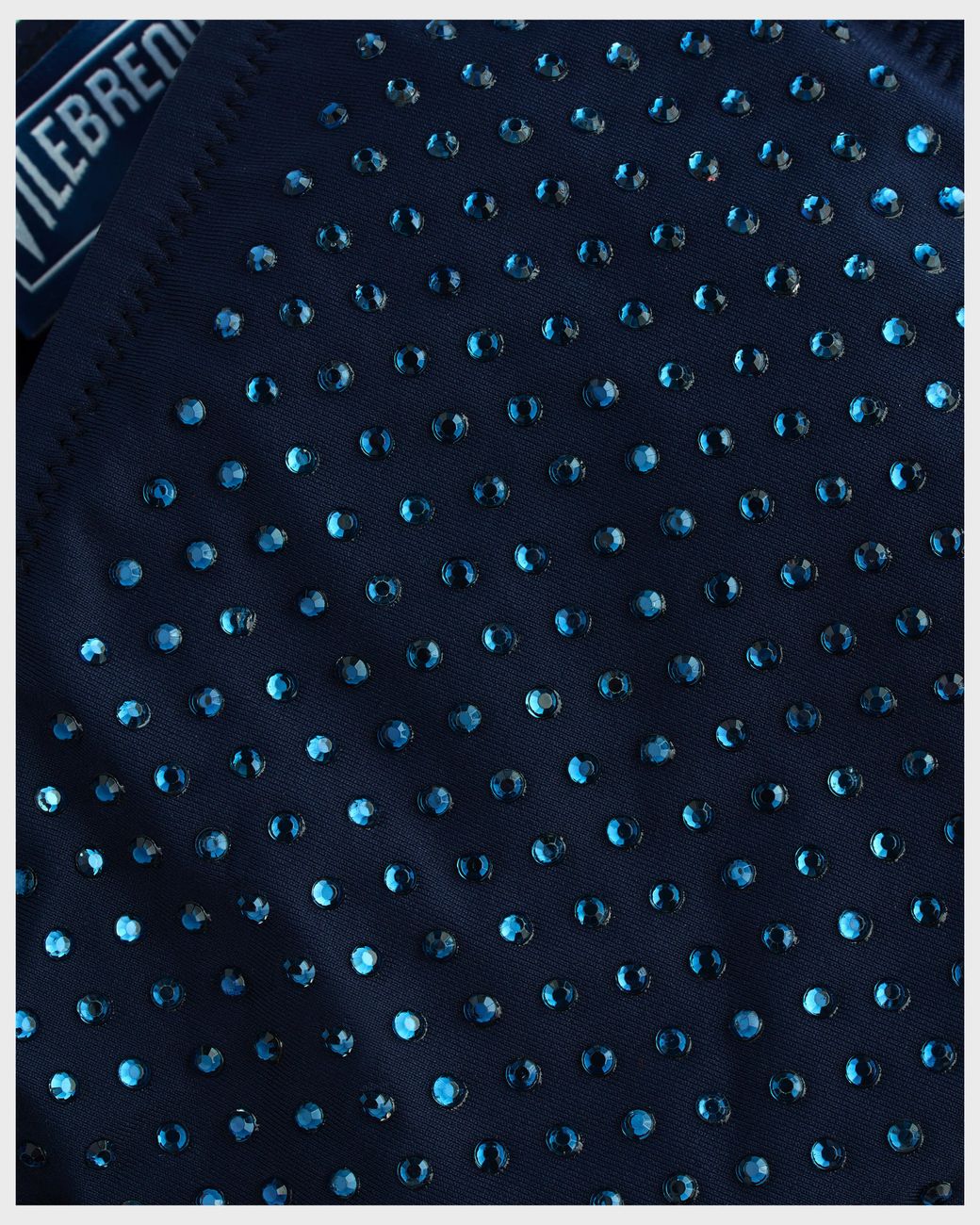 Vilebrequin Blue Mini Brief Bikini Bottom Strass