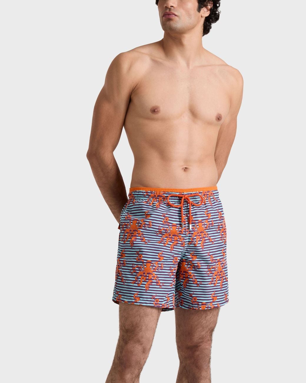 Vilebrequin Red Bicolor Swim Shorts Octopus for men