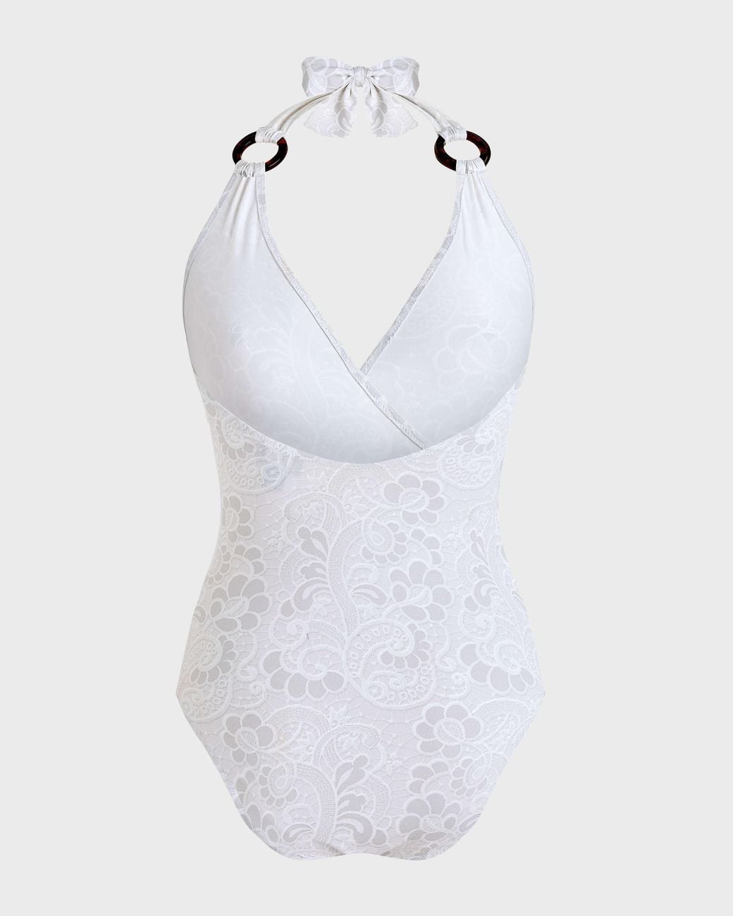 Vilebrequin White Trompe-L'Ail Guipure Print One-Piece Swimsuit