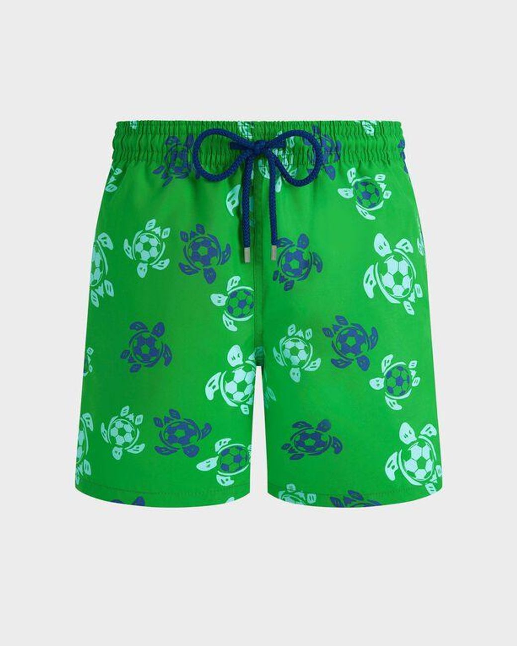 Vilebrequin Green Swim Shorts Soccer Turtles for men