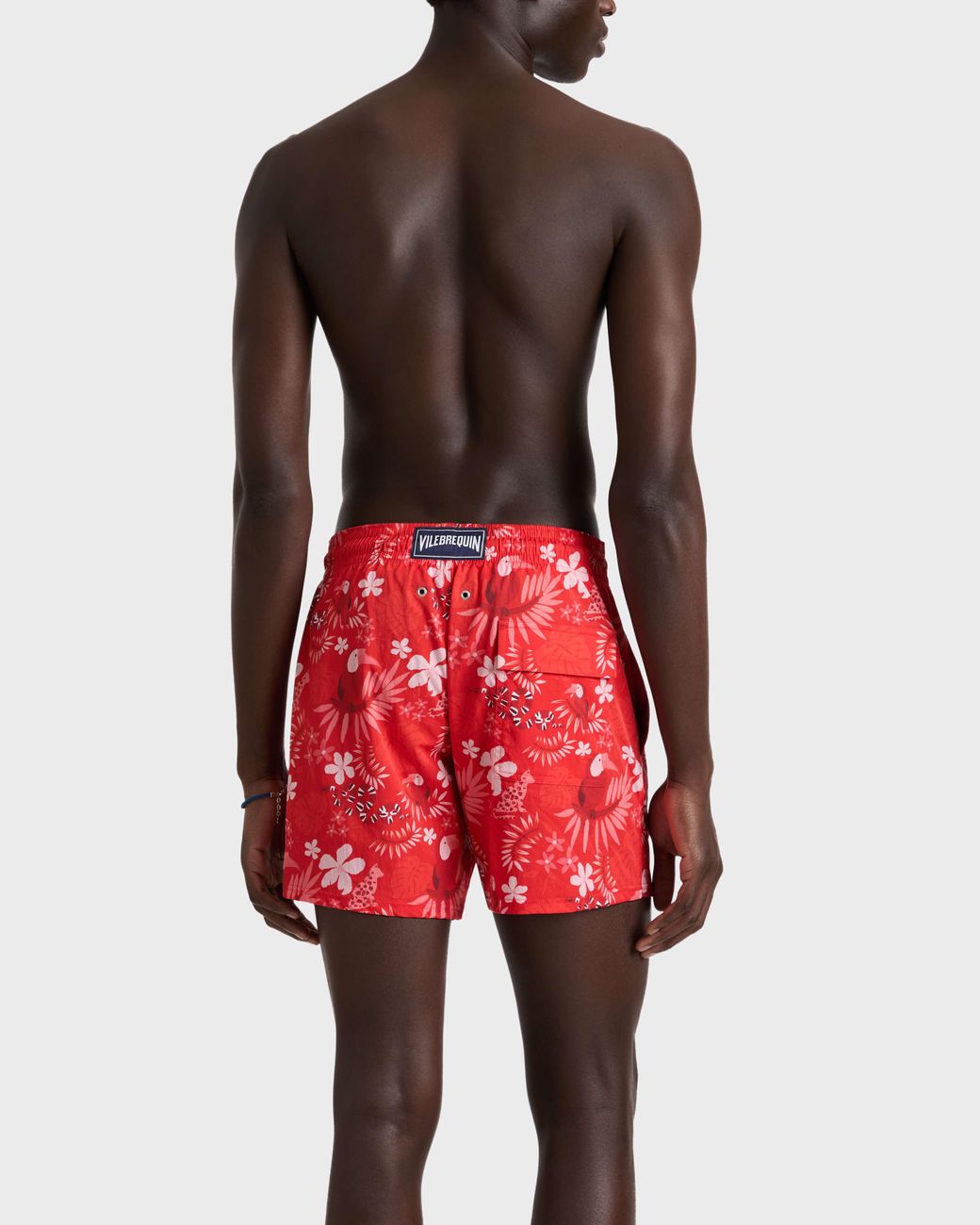 Vilebrequin Red Stretch Short Swim Shorts Papel De Embrulho for men