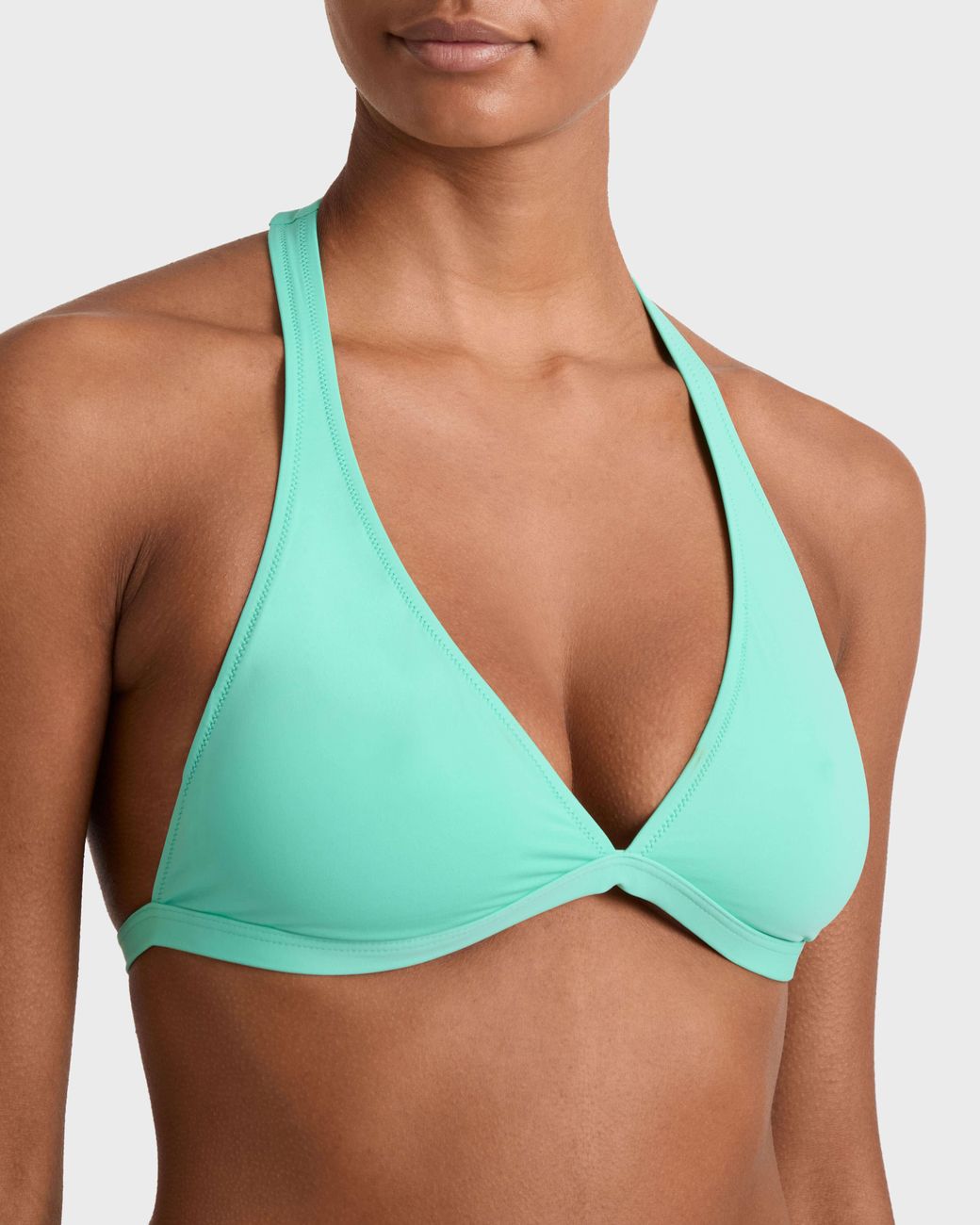 Vilebrequin Blue Halter Bikini Top Solid
