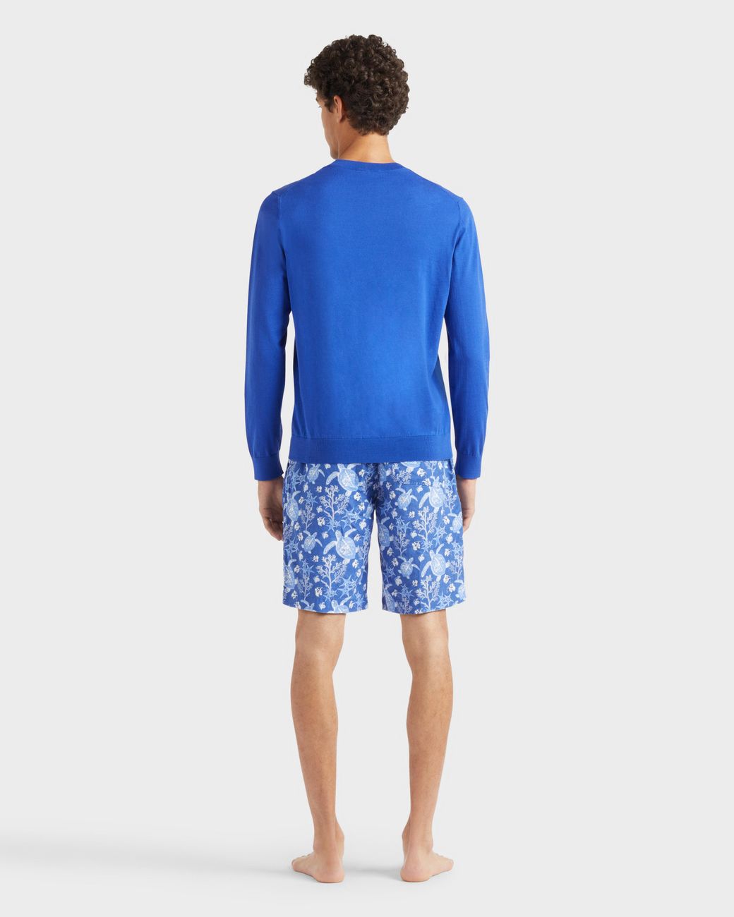 Vilebrequin Blue Cotton Sweater Turtle for men