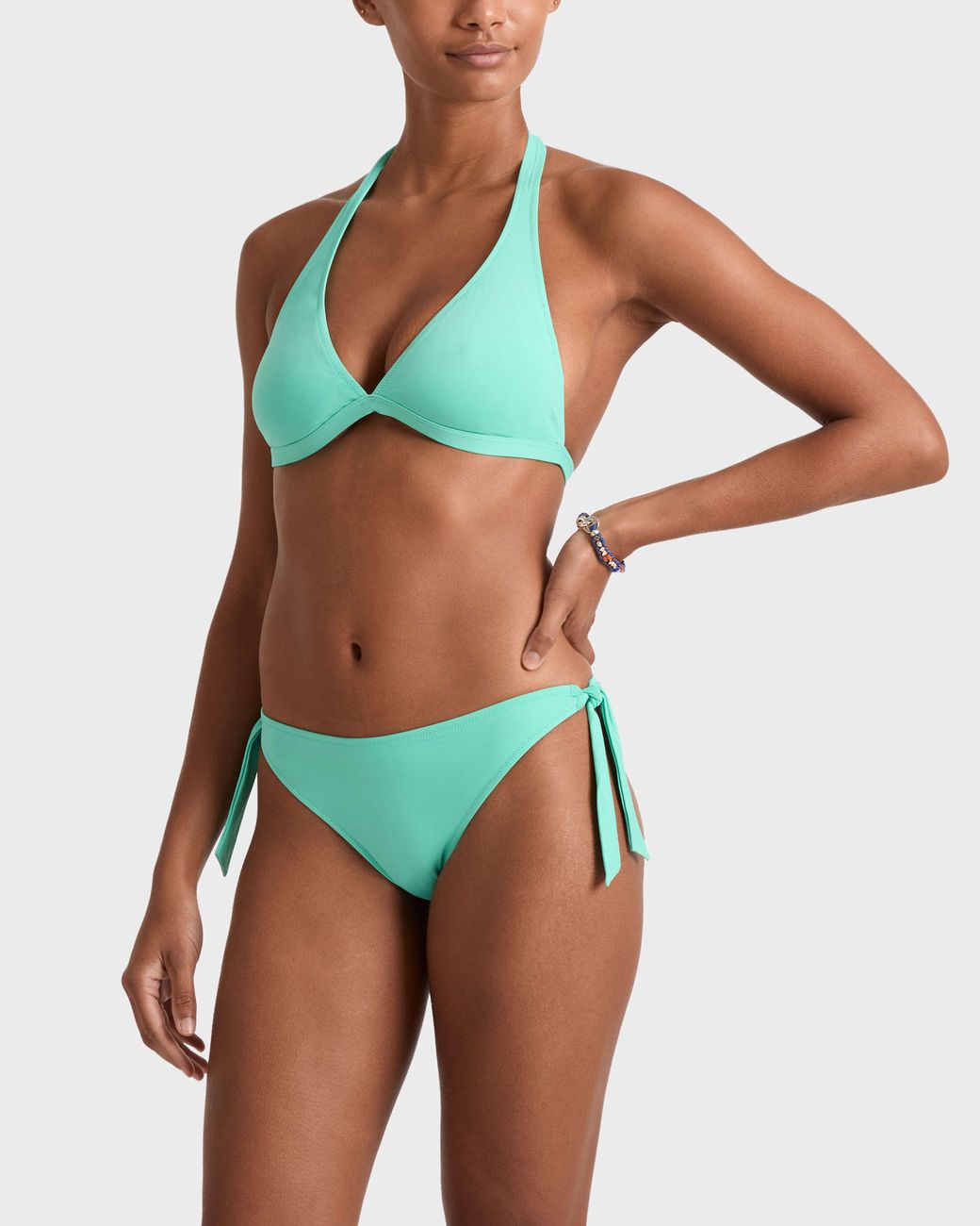 Vilebrequin Blue Halter Bikini Top Solid