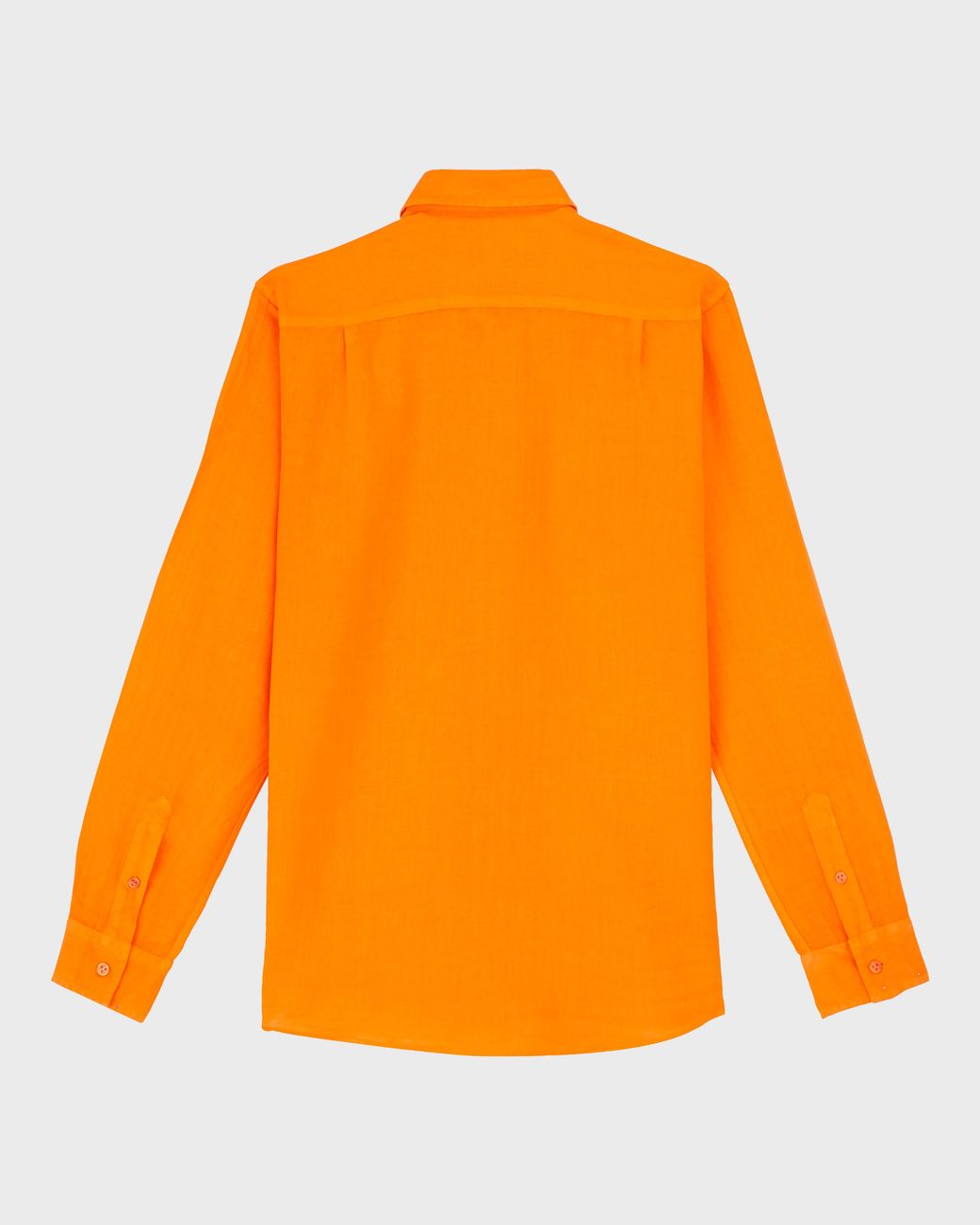Vilebrequin Orange Linen Shirt Solid for men