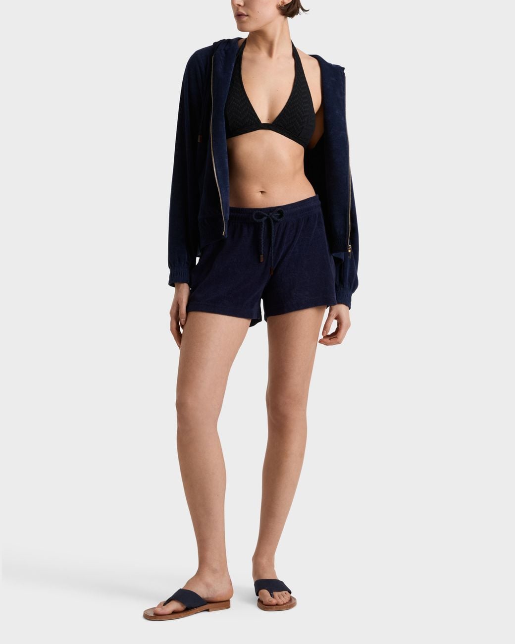 Vilebrequin Blue Terry Swim Shorts Solid