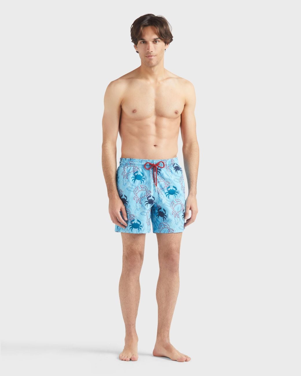 Vilebrequin Blue Swim Shorts Embroidered Crab Balloons for men