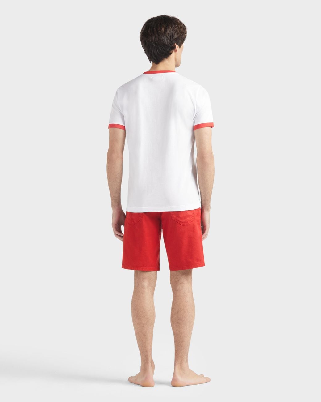 T-Shirt En Jersey De Coton Léger Logo Bicolore Homme Vilebrequin pour homme en coloris White