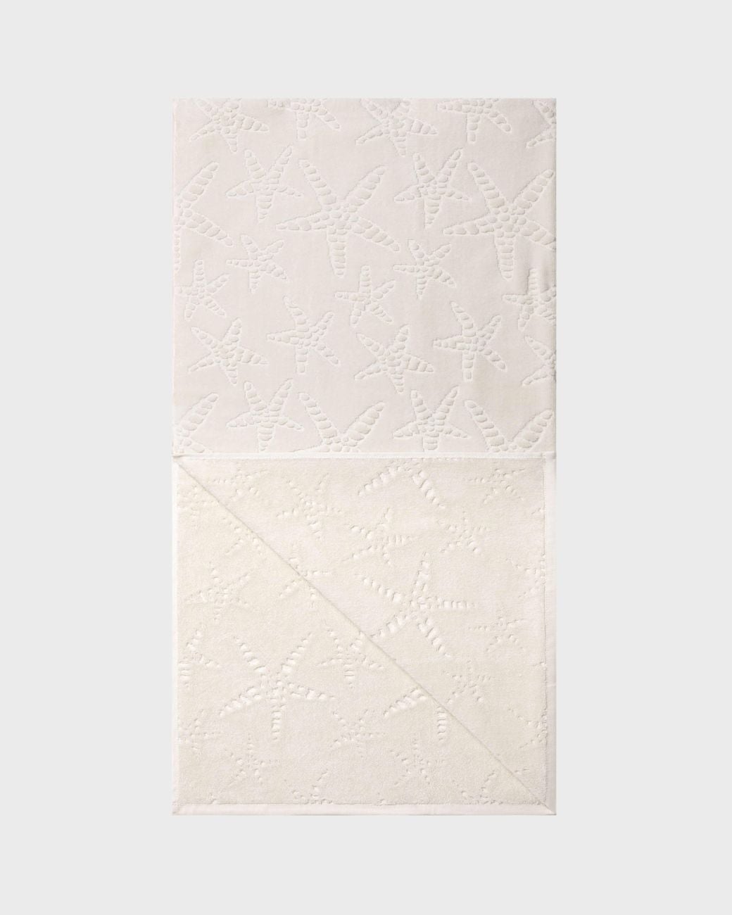 Vilebrequin Natural Organic Cotton Beach Towel Starlettes Jacquard