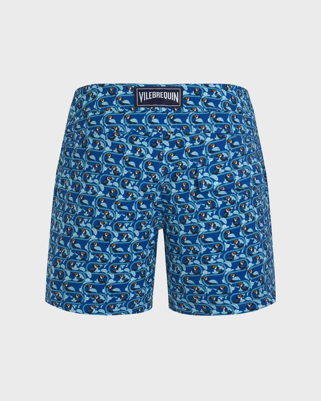 Vilebrequin Blue Stretch Short Flat Belt Swim Shorts Toucana for men