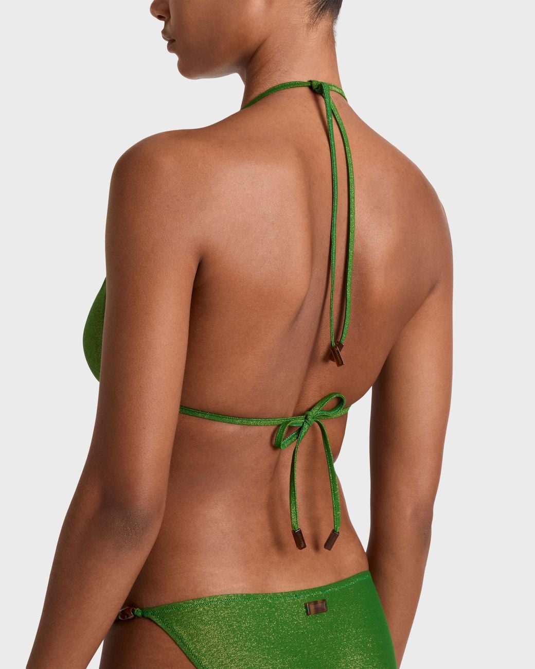 Vilebrequin Green Triangle Bikini Top Iridescent Jersey