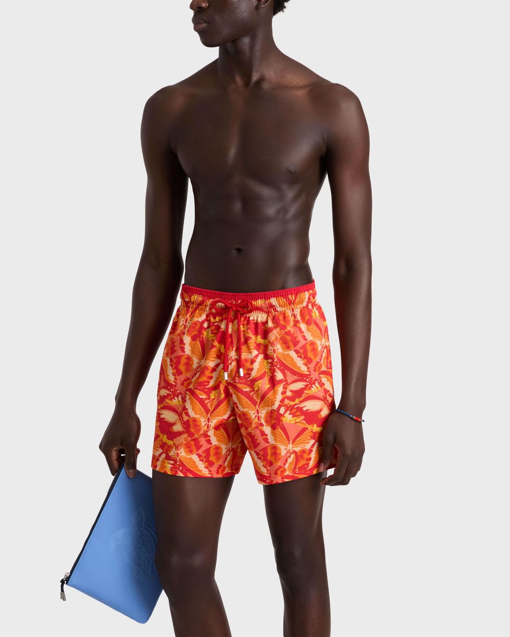 Vilebrequin Red Stretch Swim Shorts Dama Pintada for men
