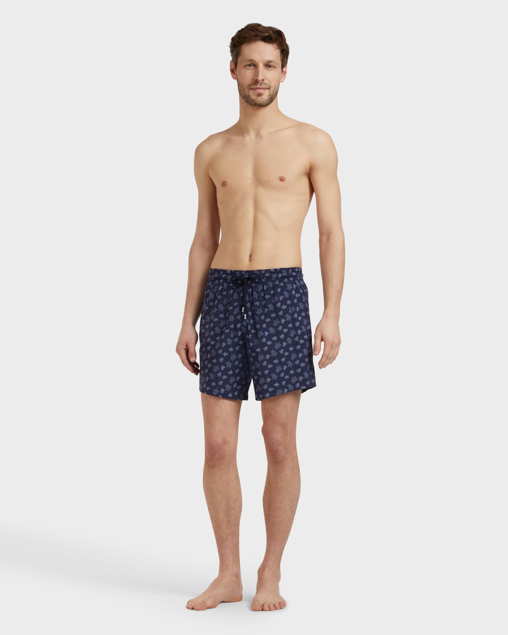 Vilebrequin Blue Ultrafine Wool Swim Shorts Ronde Des Tortues for men