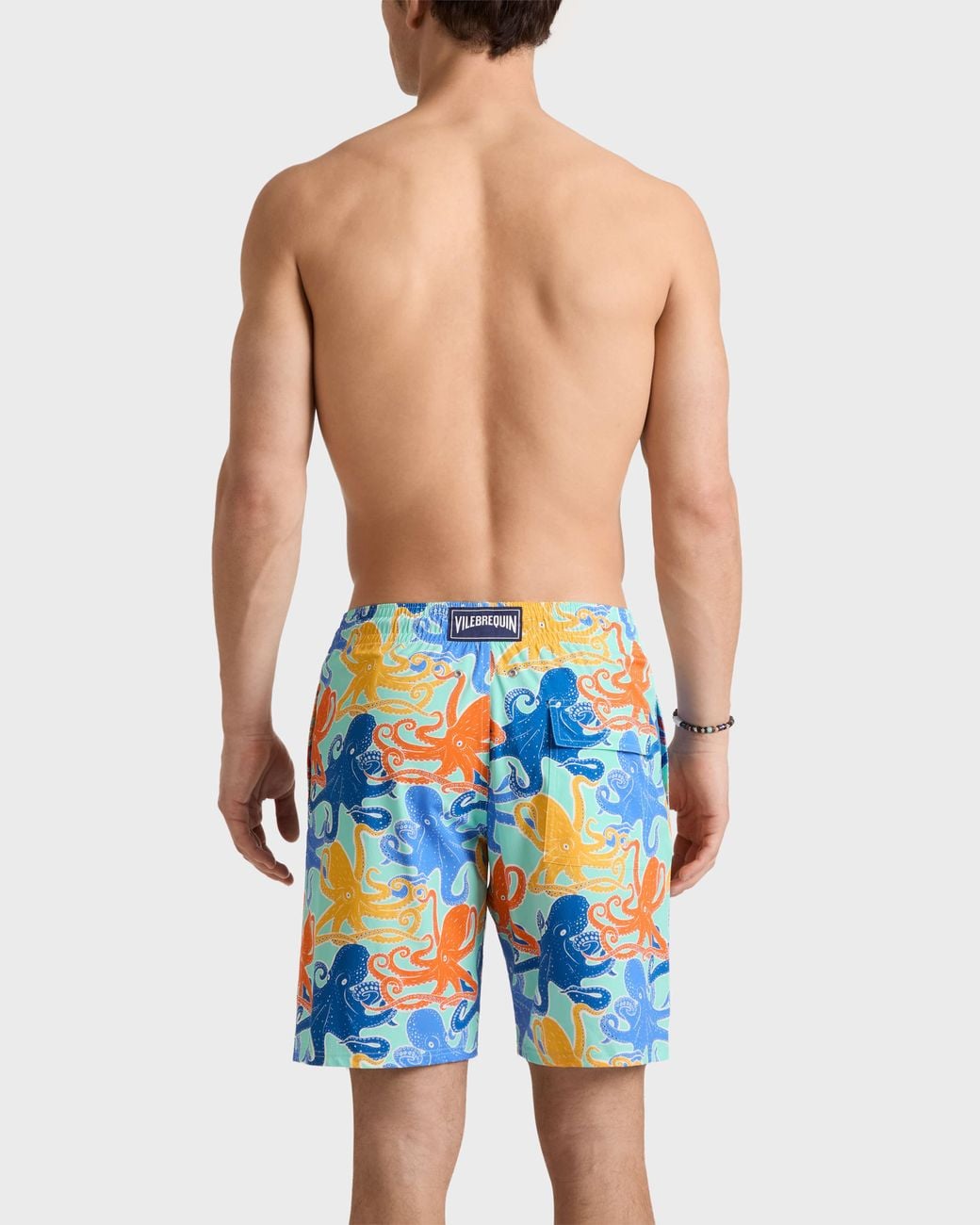 Vilebrequin Blue Long Stretch Swim Shorts Octopussy for men