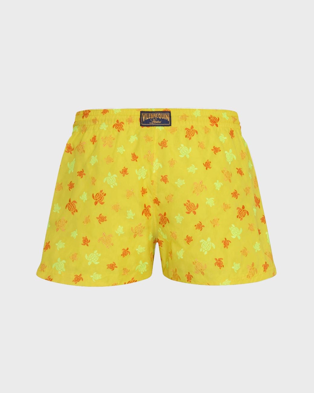Vilebrequin Yellow Embroidered Swim Shorts Micro Ronde Des Tortues