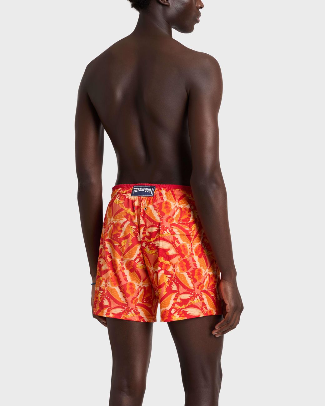 Vilebrequin Red Stretch Swim Shorts Dama Pintada for men