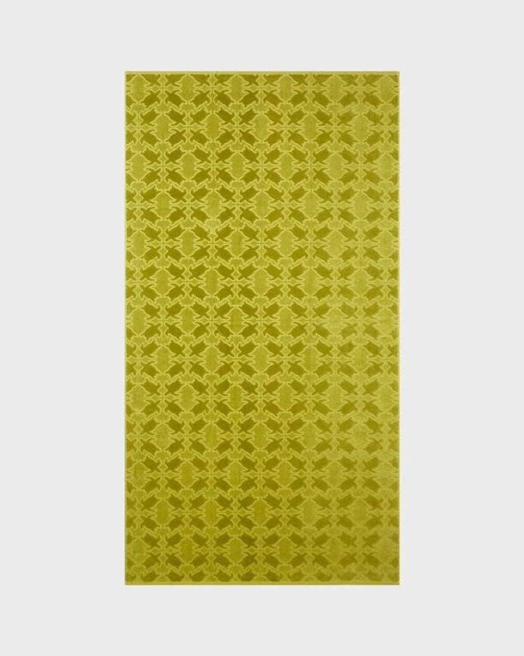 Vilebrequin Green Organic Cotton Beach Towel Turtles Net Jacquard