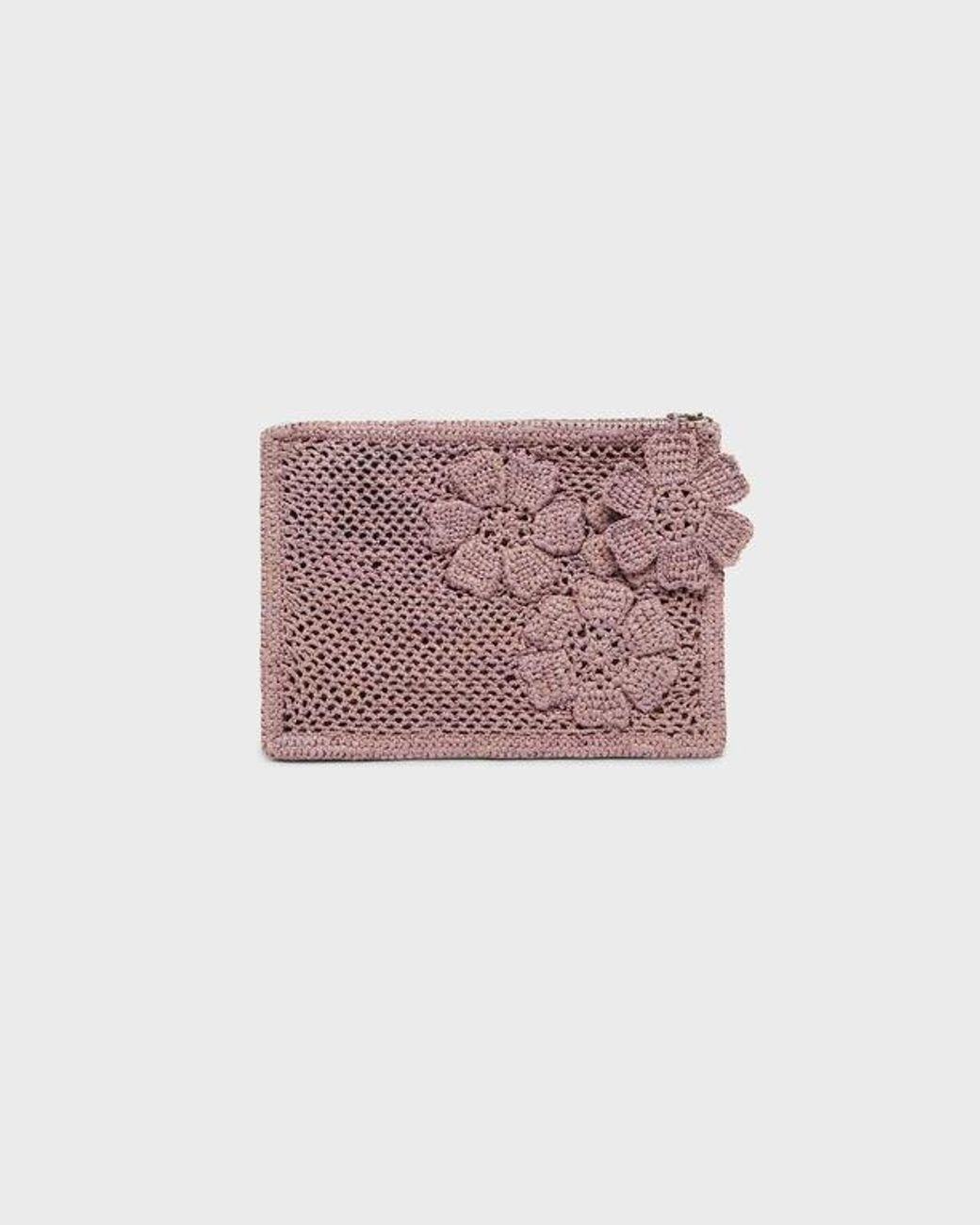 Vilebrequin Pink Raffia Pouch