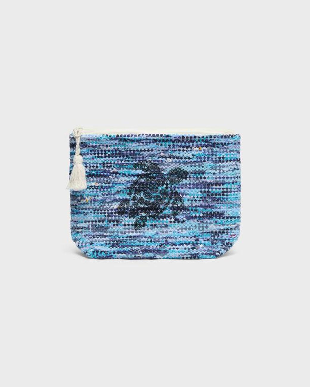 Vilebrequin Blue Canvas Beach Pouch
