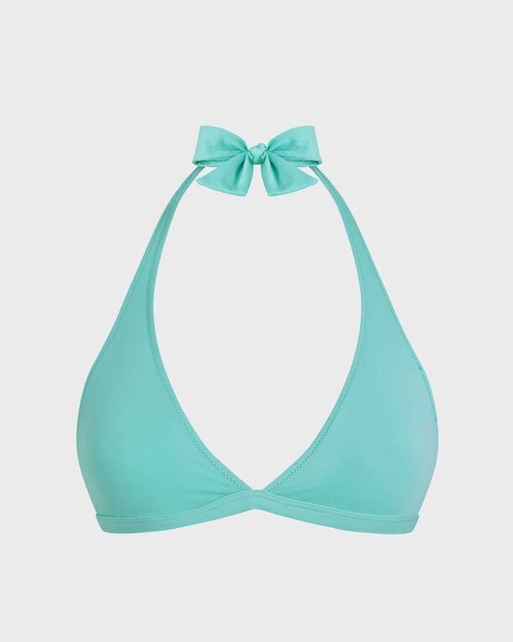 Vilebrequin Blue Halter Bikini Top Solid