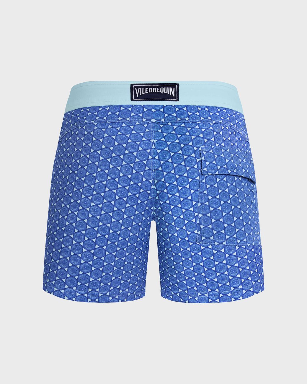 Vilebrequin Blue Stretch Short Flat Belt Swim Shorts Graphic Urchin for men