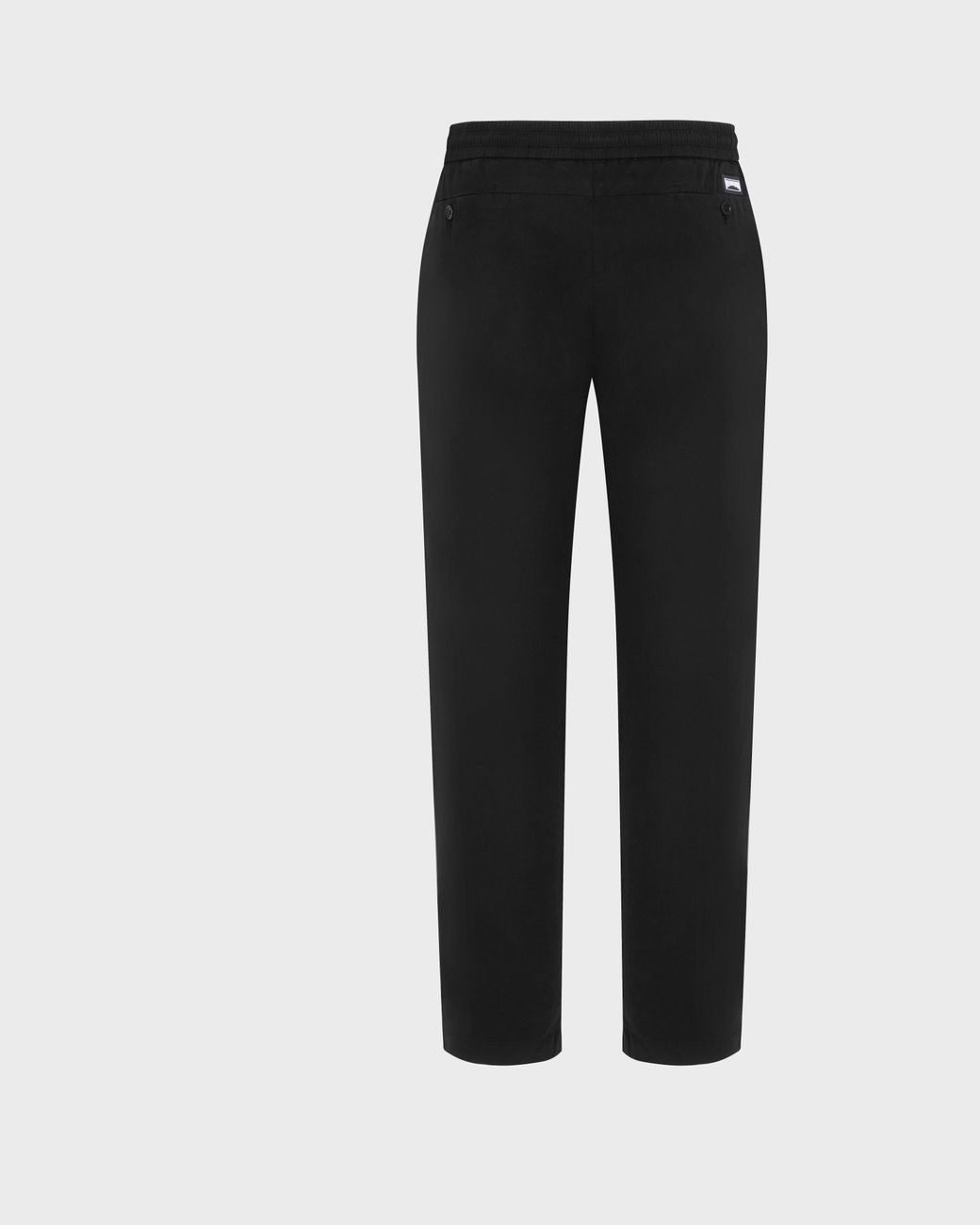 Vilebrequin Black Elastic Waist Cotton Satin Pants Solid for men
