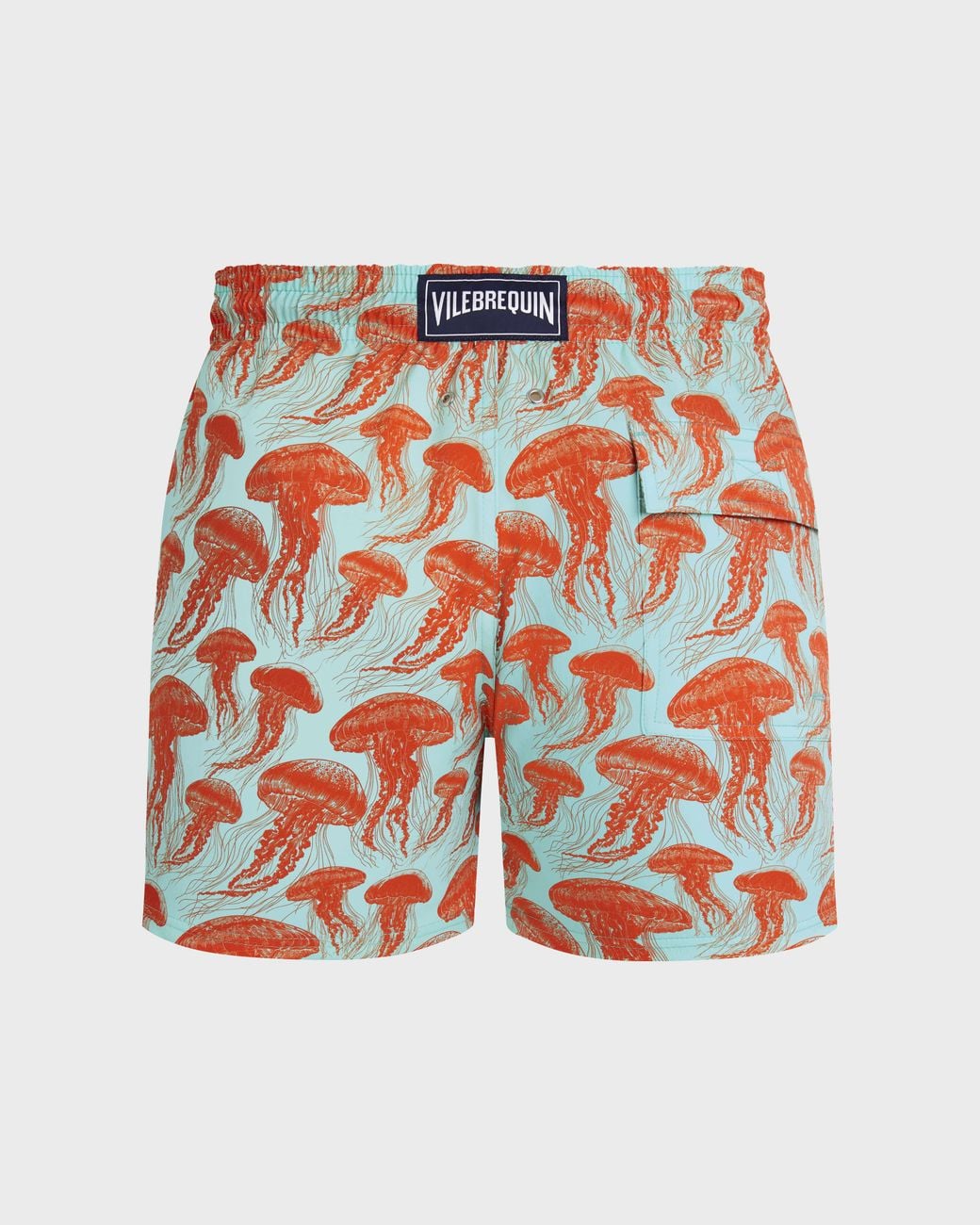 Vilebrequin White Stretch Short Swim Shorts Jellyfish Dance for men