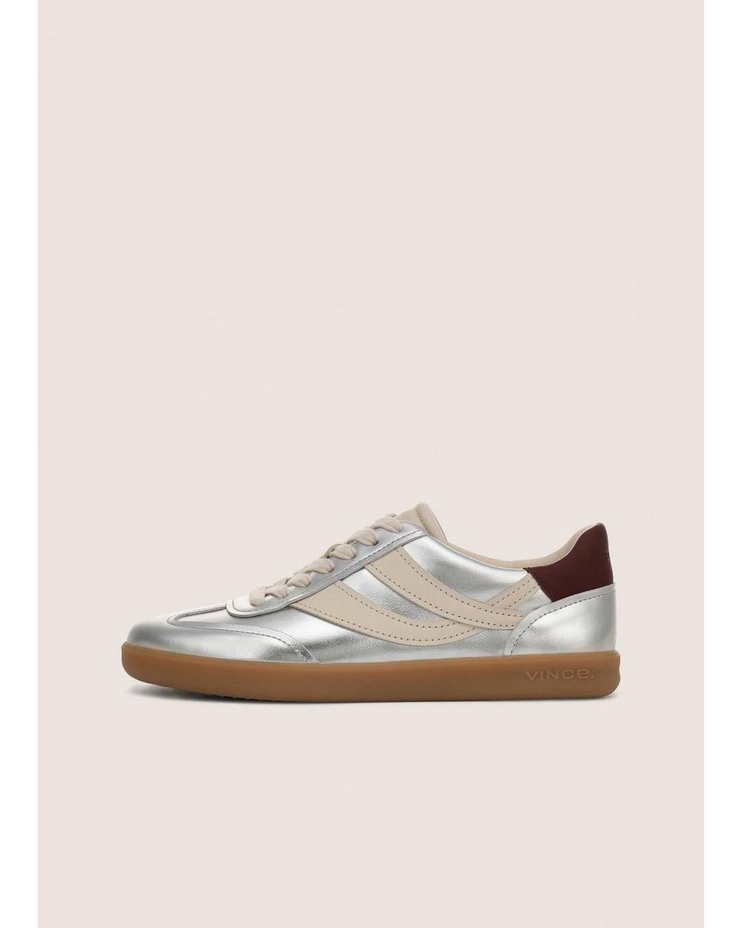 Vince Natural Oasis Metallic Leather Sneaker