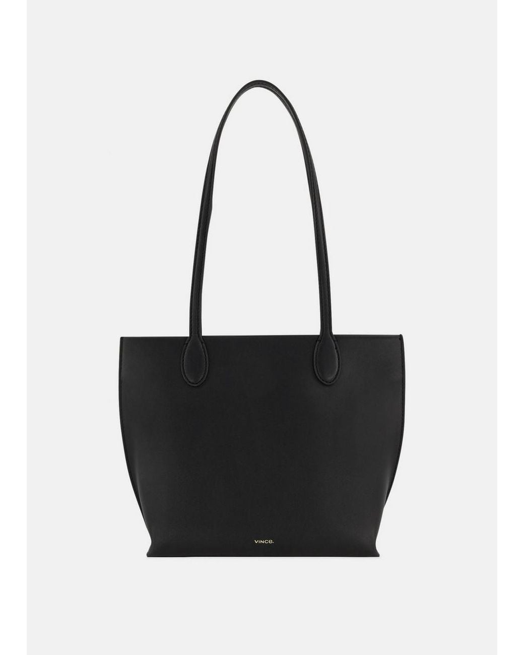 Vince Black Athene Nappa Leather Mini Tote