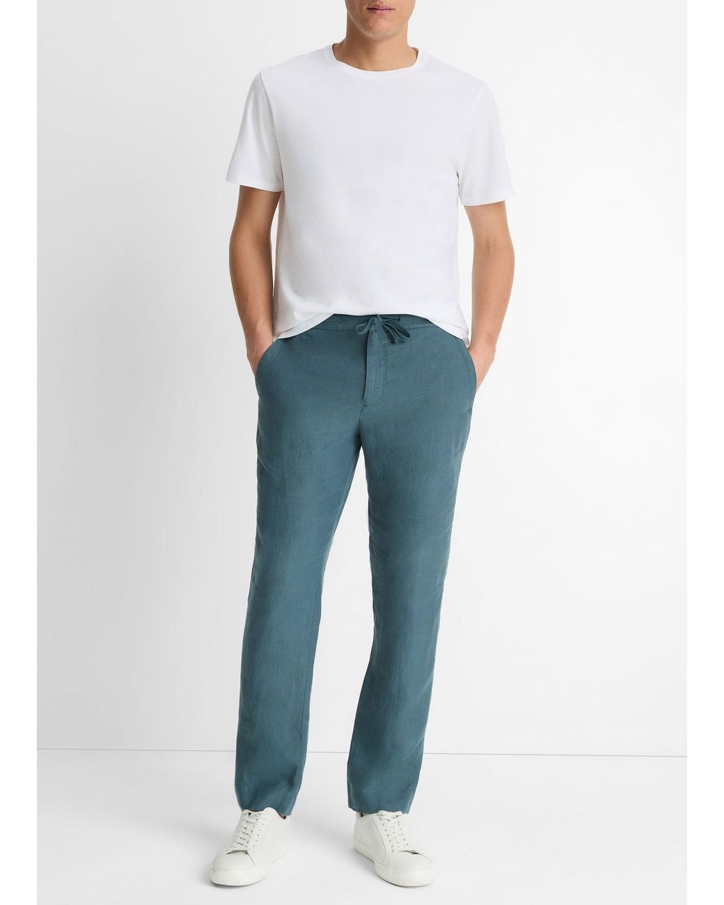 Vince Blue Lightweight Hemp Pant for men