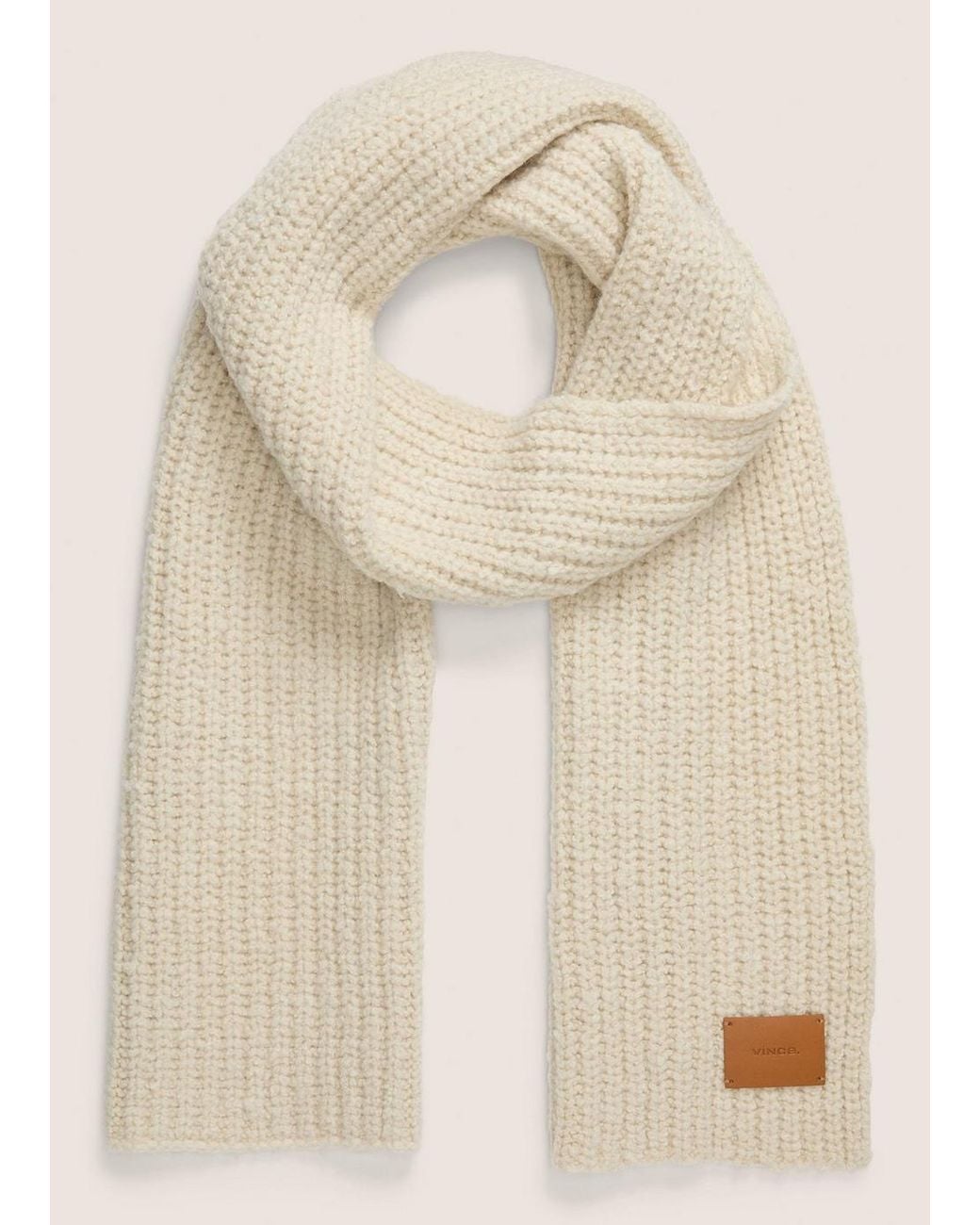 Vince Natural Macro-Bouclé Merino Wool-Blend Scarf for men