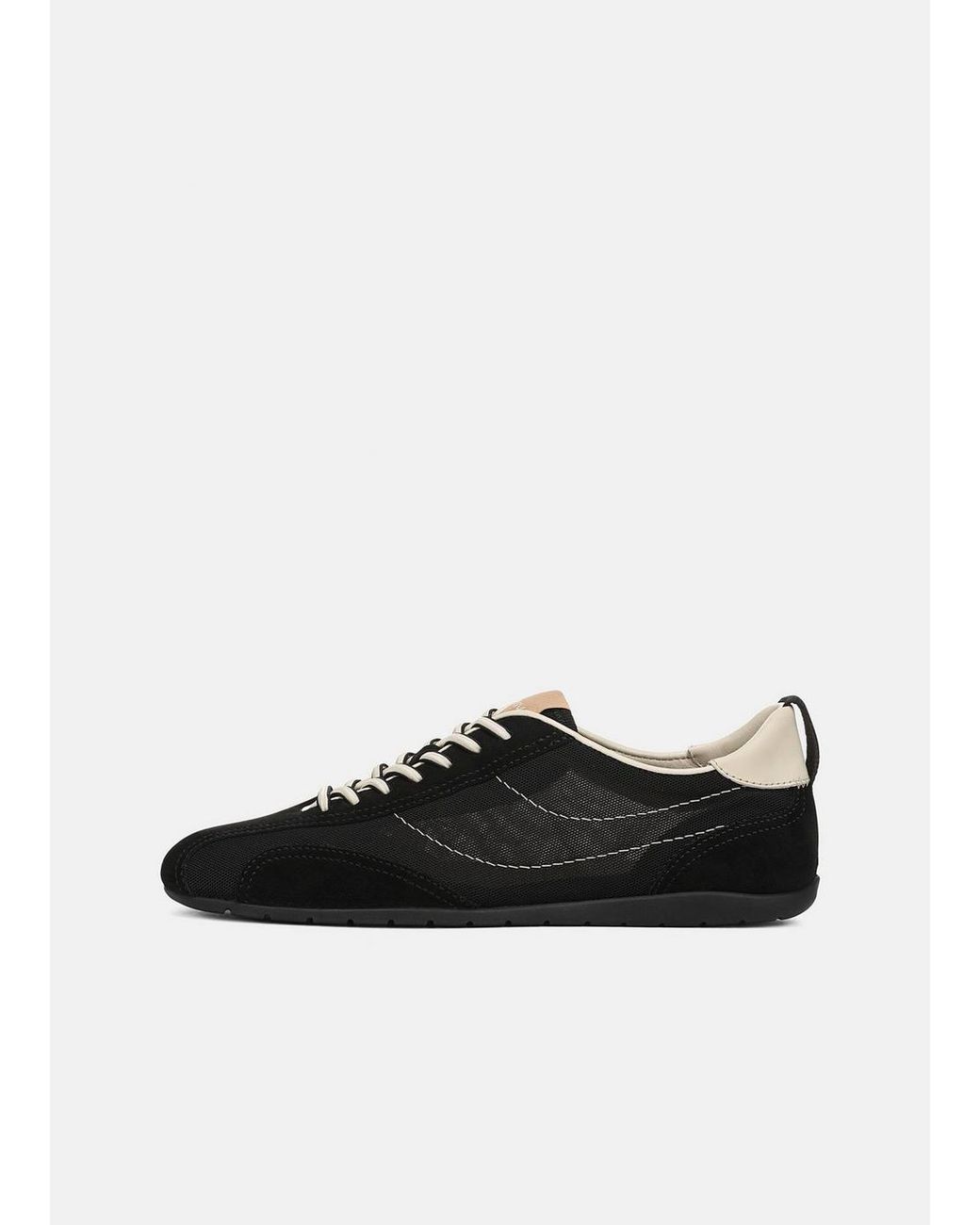 Vince White Catalina Suede & Mesh Sneaker