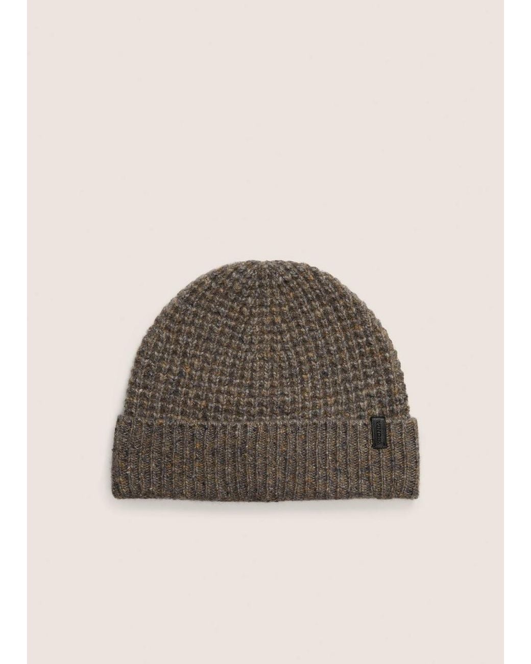 Vince Brown Thermal-Stitch Merino Wool-Blend Beanie for men