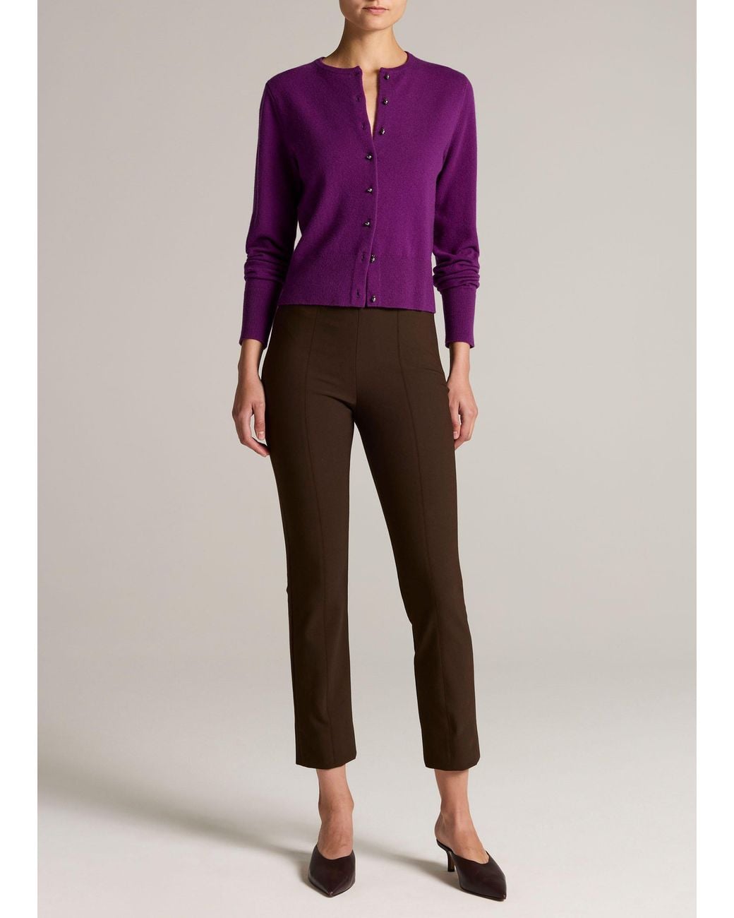 Vince Pink Bobbi High-Rise Stitch-Seam Ponte Legging
