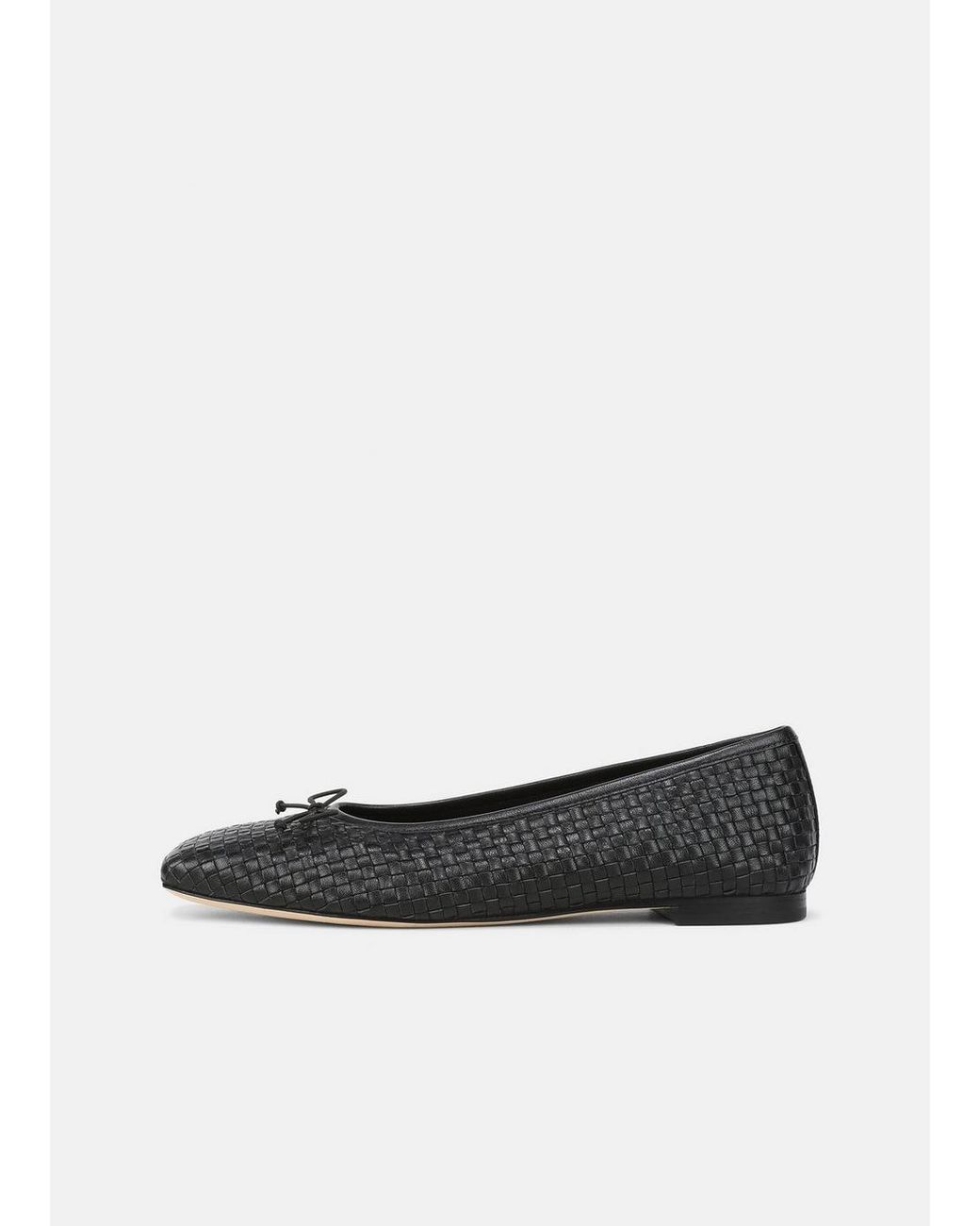 Vince White Darla Woven Leather Ballet Flat