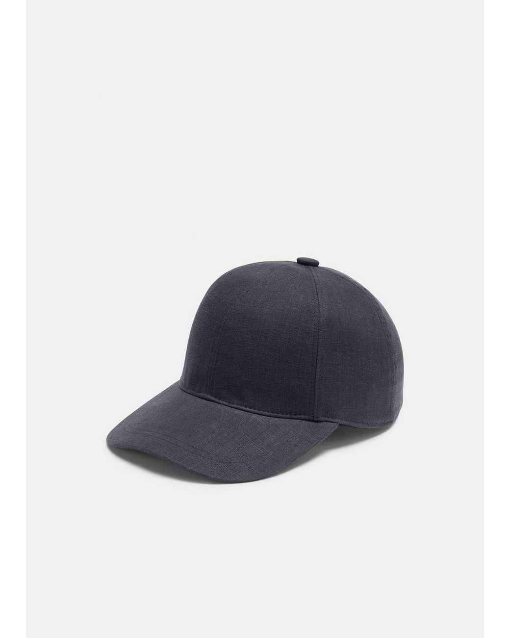 Vince Blue Linen Baseball Cap