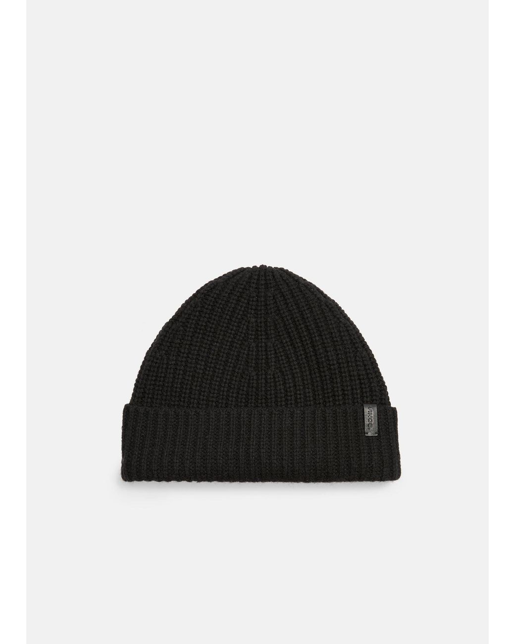Vince Black Cashmere Shaker-Stitch Beanie for men