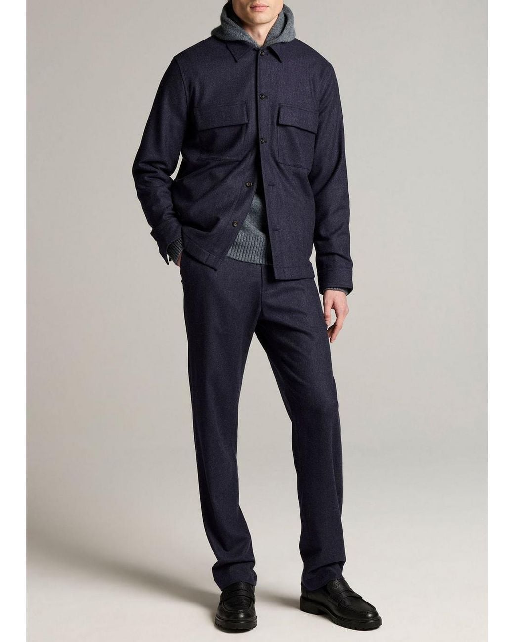 Vince Blue Owen Athletic Italian Twill Trouser for men