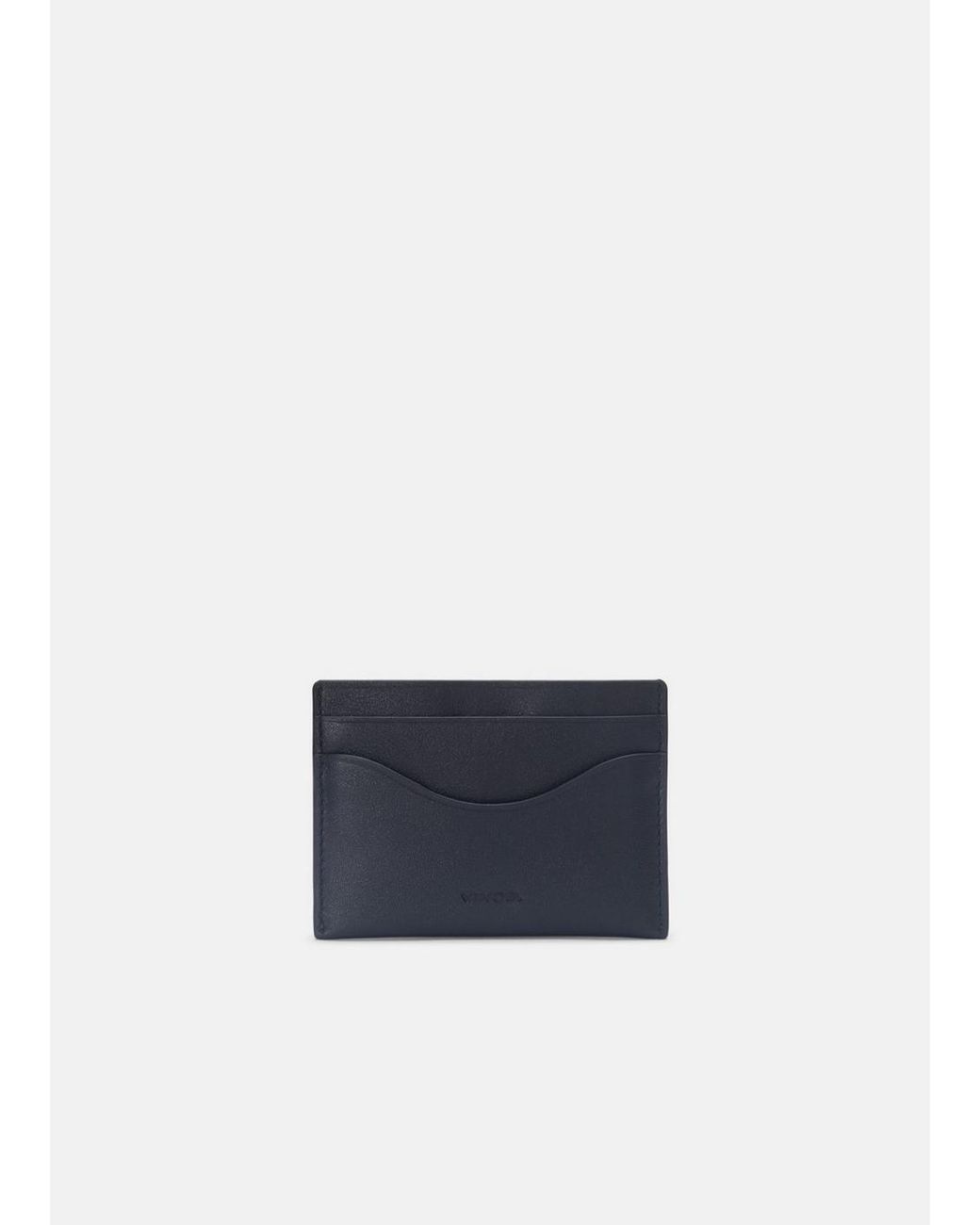 Vince Blue Nappa Leather Cardholder for men